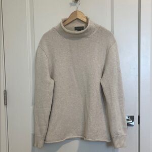 J. Crew Men's Cream Turtleneck Sweater